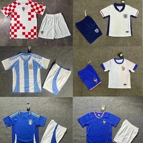 2024-2025 Europäische Nationalmannschaft Kinder Fußball Trikot Set-1212  