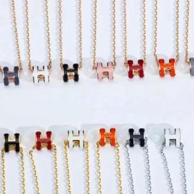 Hermes bunte Anhänger Halskette-1430  