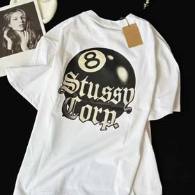 Schwarz 8 Buchstaben T-Shirt-1295  