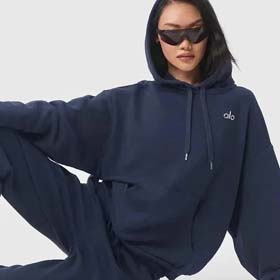 ALO Sweatshirt Sport Kapuze Frauen gleichen Stil lange Ärmel laufen Fitness lockere lässige Yoga Wea