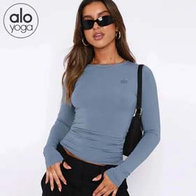 ALO Yoga Kleidung Fitness Langärmel Bottoming Tanz All-Match Schnelltrocknen Training Tops Sport T-S