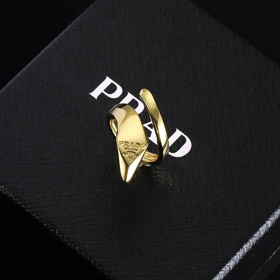 Prada Buchstaben Schlange Form offenen Ring-2736