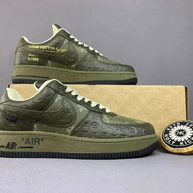 Nike Air Force 1 Low LOUIS VUITTON Leder Spitze-Up Low-Top Sneakers-2917