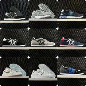 EMPORIO ARMANI Stoßdämpfende, rutschfeste, verschleißfeste und atmungsaktive Low-Top-Sneakers-2946