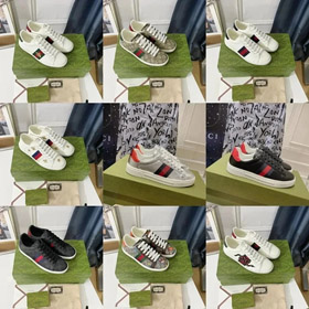 GUCCI ACE Runde Zehe Spitze-Up Low-Top Sneakers-2954