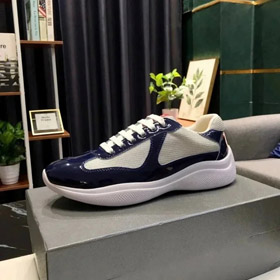 PRADA Patentleder Spitze-up dauerhafte Low-Top Sport Casual Schuhe-2965