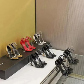 SAINT LAURENT LV Opyum Lackleder Schnalle geformte High Heels-2999